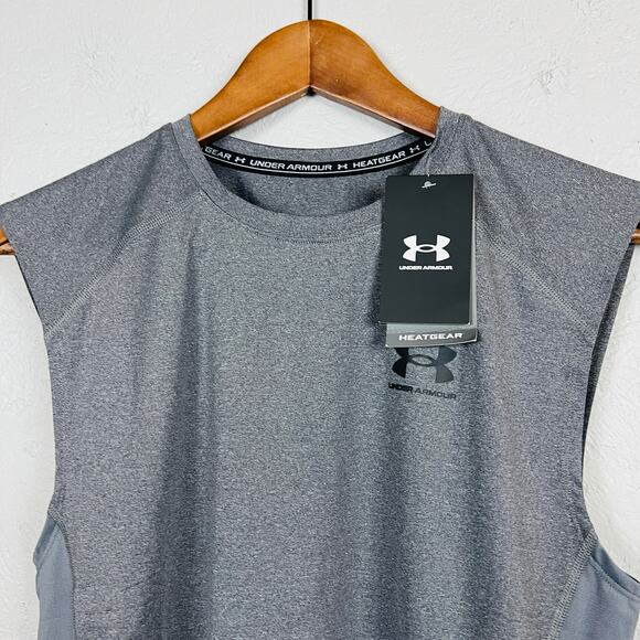 NEW! Under Armour Base Layer Heatgear Sleeveless Top Tee - L - Picture 2 of 4
